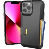 Smartish iPhone 13 Pro Max Cüzdan Kılıf - Cüzdan Avcısı Cilt 1 [İnce + Koruyucu] Apple iPhone 13 Pro Max için Kredi Kartı Tutacağı - Siyah Kravat İlişkisi