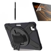 Smcase Apple iPad Air 10.9 2022 5. Nesil Tablet Tank Koruma Defender Standli DF22 Nano Kalem Kılıf