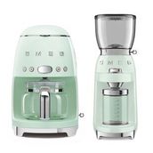 Smeg Pastel Yeşil Filtre Kahve Makinesi Ve Kahve Öğütme Makinesi Seti