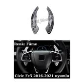 SML Dizayn Honda Civic Fc5 F1 Kulakçık Pedal Vites Shift Füme 2016-2021
