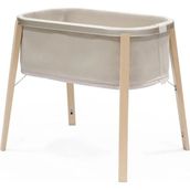 Snoozi Bassinet Sandy Beige, Ayarlanabilir Yükseklikli Nefes Alabilir Beşik - Bej