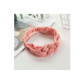 So Much Accesories So-much Kadın Yeni Tasarım Örgü Kumaş Saç Bandı Pembe (ARKASI LASTİK)-7