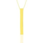 Söğütlü SGTL11139 Silver Gümüş Altın Yaldızlı 70 Cm Zincirli Çubuk Kolye