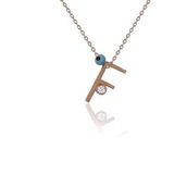 Söğütlü Silver F Harf Gümüş Kolye