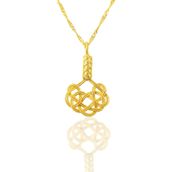 Söğütlü Silver Gümüş Altın Yaldızlı Kazaziye Kolye ve Singapur Zincir