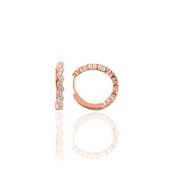 Söğütlü Silver Gümüş Rose 17 mm Sıra Taşlı Halka Küpe