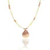 Söğütlü Silver İncili Midye Gümüş Kolye