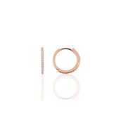 Söğütlü Silver Rose Zirkon Taşlı 17 mm Tamtur Halka Kadın Gümüş Küpe