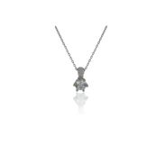 Söğütlü Silver SGTL10294 Gümüş Rodyumlu Star Kesim Tek Taş Kolye
