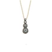 Söğütlü Silver SGTL10302ROSEB Gümüş rose tria kolye