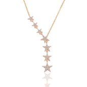 Söğütlü Silver SGTL10679ROSE Gümüş Rose Zirkon Taşlı Kayan Yıldız Kolye