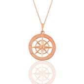 Söğütlü Silver SGTL10910 Gümüş Rose Pusula Kolye