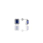 Söğütlü Silver SGTL11054 Gümüş Baget Kesim Safir Taşlı Küpe