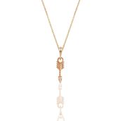 Söğütlü Silver SGTL11876 Gümüş Rose Zirkon Taşlı Ok Kolye