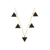 Söğütlü Silver SGTL2504 925 Ayar Gümüş Onix Taşlı Üçgen Şans Kolyesi