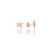Söğütlü Silver SGTL9725ROSE Zirkon Taşlı Deniz Yıldızı Gümüş Küpe