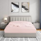 Soley Jersey 140x200 cm Pudra %100 Pamuk Çift Kişilik Lastikli Çarşaf