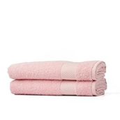Soley Minerva Pembe %100 Pamuk 2'li El-Yüz Havlusu Seti