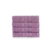 Soley Opus Lila %100 Pamuk Premium 4'lü Misafir-Mutfak Havlusu Seti
