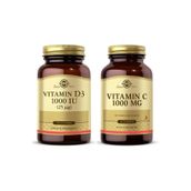 Solgar Vitamin D3 1000 IU 100 Tablet + Solgar Vitamin C 1000 mg 90 Tablet