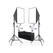 Soligor Softbox 50 x 70 CM Paraflaş 4 Duylu Adaptörlü Sürekli Işık Seti