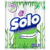 Solo 3 Adet Rulo Kağıt Havlu 16 Lı Bambu Paket Dayanıklı ve Ultra Emici