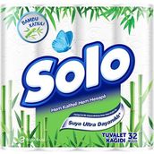 Solo Ultra Yumuşak Bambu Katkılı Tuvalet Kağıdı 32 Rulo Ekstra Dayanıklı