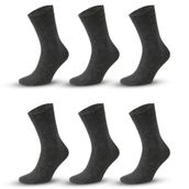SONNORS 6 Çift Premium Siyah Uzun Erkek Kışlık Çorap - Organik Pamuktan Rahat Dikişsiz Çoraplar - Bambu Klasik Ofis ve Okul Kadın Siyah Çorapları Socks - Siyah & Antrasit (Antrasit,35-38)
