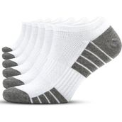 Sonnors 6 Çift Sneaker Kadın Erkek Organik Pamuk Patik Dikişsiz Kısa Spor Çorap Unisex, Beyaz Siyah Gri - 39 - 42 - Beyaz-Gri