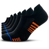 SONNORS 6 Çift Spor Sneaker Kadın Erkek Çorap - Organik Pamuk Patik Spor Çorabı - Kısa Çorap Dikişsiz Rahat Kalıp - Siyah 43-46