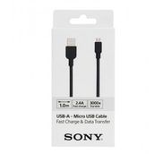 Sony CP-AB100 100cm Micro Usb 2.4a Hızlı Şarj Ve Siyah Data Kablosu