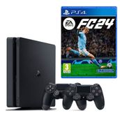 Sony Playstation 4 Slim 500 GB Oyun Konsolu + 2. Dualshock Kol + EA Sports FC 24 PS4 Oyun