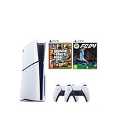 Sony Playstation 5 1 Tb Slim Cd Edition Oyun Konsolu + 2. Ps5 Kol + Ps5 Gta 5 + Ps5 Fifa 24 Oyunu - Beyaz