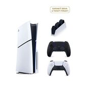 Sony Playstation 5 1 Tb Slim Cd Edition Oyun Konsolu + 2. Ps5 Kol Siyah + Ps5 Şarj İstasyonu - Beyaz