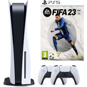 Sony Playstation 5 825 GB İthalatçı Garantili Beyaz + 2.Dualsense Kol ile FIFA 23 Oyun Deneyimi