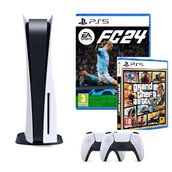 Sony Playstation 5 Diskli Oyun Konsolu - 2. Dualsense Kol - EA Sports FC 24 - GTA 5 PS5 Oyun (İthalatçı Garantili)
