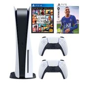 Sony Playstation 5 Diskli Oyun Konsolu + 2. Dualsense Kol + Fifa 2022 PS5 + Gta 5 PS4