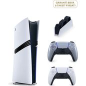 Sony Playstation 5 Pro 2tb Oyun Konsolu + 2. Ps5 Kol Sterling Silver + Ps5 Şarj İstasyonu - Beyaz