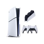Sony Playstation 5 Slim CD'Lİ Edition + 2 Dualsense Kol + Şarj İstasyonu Oyun Konsolu (İthalatçı Garantili)