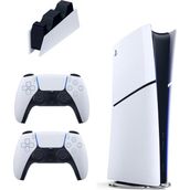 Sony Playstation 5 Slim Digital 825 GB + Şarj Istasyonu + 2. Dualsense Ithalatçı Garantili - 2. Kol Oyun Konsolu - Beyaz