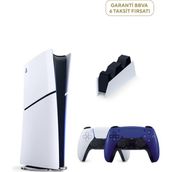 Sony Playstation 5 Slim Digital Edition 825 Gb Ssd Oyun Konsolu + 2. Ps5 Cobalt Blue + Ps5 Şarj İstasyonu (yeni Sürüm) - Beyaz