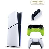 Sony Playstation 5 Slim Digital Edition 825 Gb Ssd Oyun Konsolu + 2. Ps5 Kol Remix Green + Ps5 Şarj İstasyonu (yeni Sürüm) - Beyaz