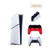 Sony Playstation 5 Slim Digital Edition 825 Gb Ssd Oyun Konsolu + 2. Ps5 Kol Techno Red + Ps5 Şarj İstasyonu (yeni Sürüm) - Beyaz