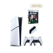 Sony Playstation 5 Slim Digital Edition Oyun Konsolu + 2. Ps5 Kol + Ps5 Şarj İstasyonu + Ps5 Fifa 26 Fc 26 - Beyaz