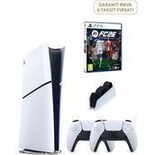 Sony Playstation 5 Slim Digital Edition Oyun Konsolu + 2. Ps5 Kol + Ps5 Şarj İstasyonu + Ps5 Fifa 26 Fc 26 - Beyaz