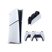 Sony PlayStation 5 Slim Dijital Edition Oyun Konsolu + 2 DualSense + Şarj İstasyonu