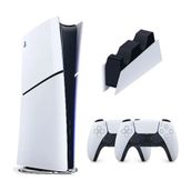 Sony PlayStation 5 Slim Dijital Edition Oyun Konsolu + 2 DualSense + Şarj İstasyonu