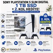 Sony Ps5 Amd Zen 2 Tabanlı 8 Çekirdekli ,slim Digital 1 Tb SSD Oyun Konsolu + 2. Dijital Kol Hediye - Beyaz