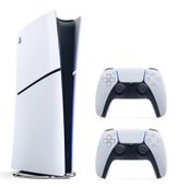 Sony Ps5 Slim 1 Tb Digital Edition+2.Dualsense Kol (Cfi-2016B) Avrupa Versiyon (Ithalatçı Garantili) Beyaz