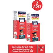 Sorvagen Smart Kids Sıvı Form Sitikolin Dha Omega 3 Norveç Balık Yağı ve B12 150 ml 2 Adet - Aromasız